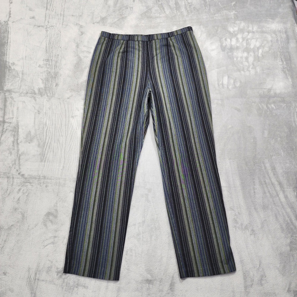 Vintage St John's Bay Pants Womens 18 Multicolor Striped Straight Stretch Office